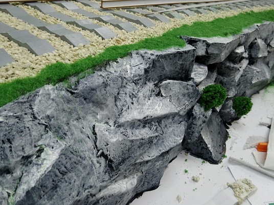 Действующий макет одиночного стрелочного перевода