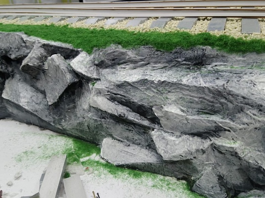 Действующий макет одиночного стрелочного перевода