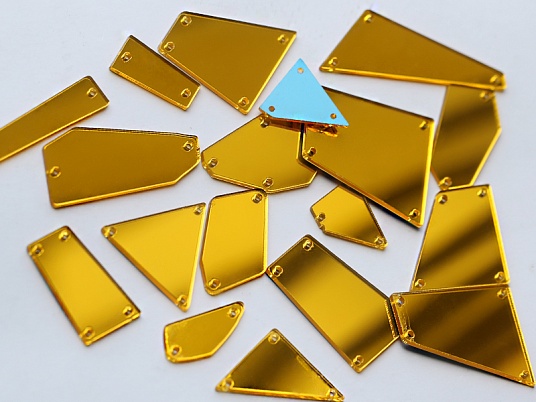 Зеркальные пришивные стразы