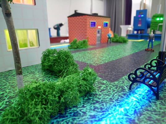 Макет взаимодействия дизельной электростанции с потребителями и городской электросетью